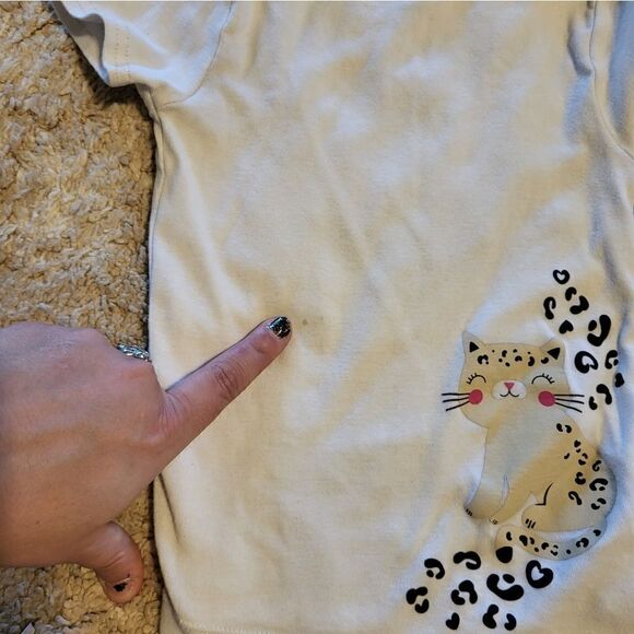 Wonder Nation white/tan cheetah print matching sleep set - Picture 9 of 10